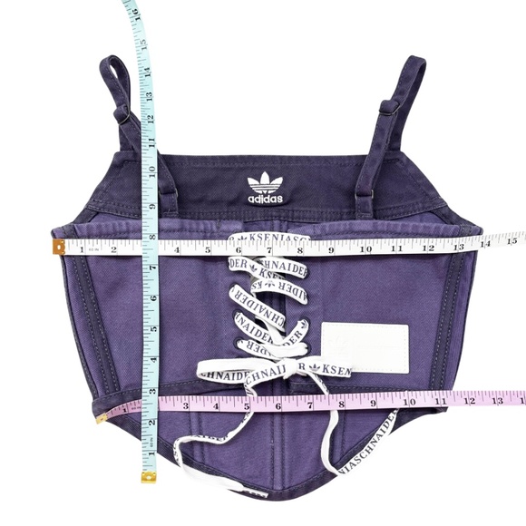 adidas Originals Ksenia Schnaider Denim Corset Purple Size 2 - Picture 9 of 16